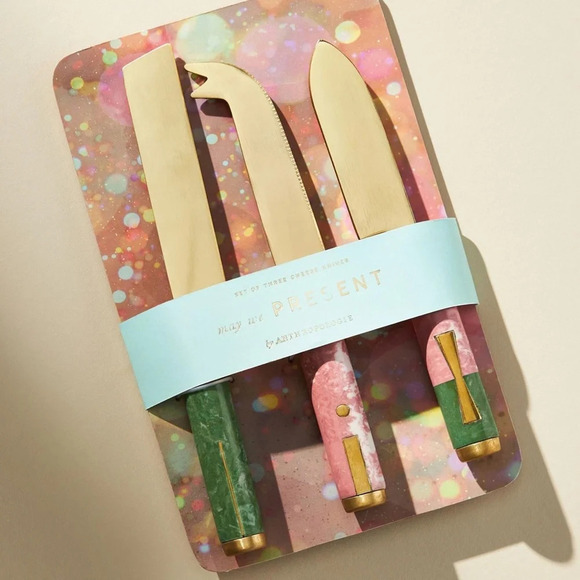 Anthropologie Bergen Cheese Knives Set of 3 - Picture 2 of 2